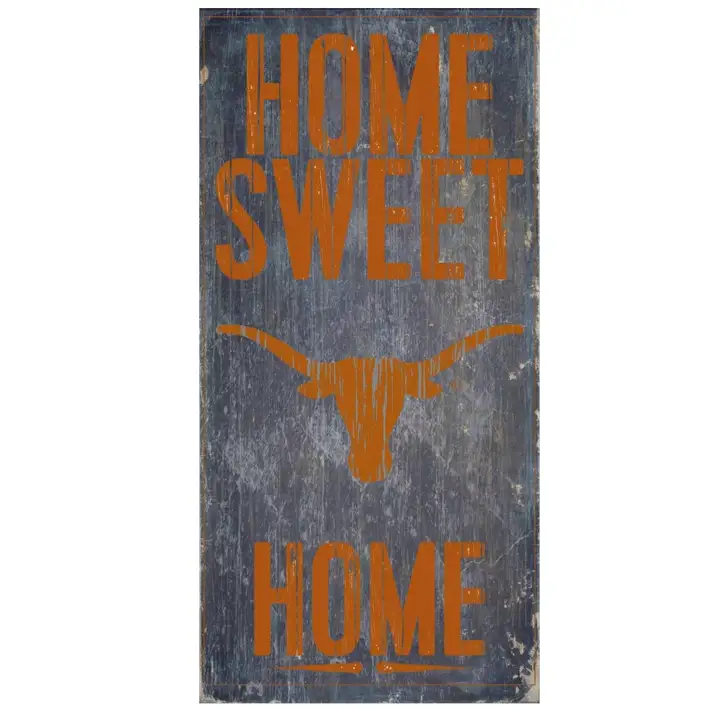 Texas Longhorns Home Sweet Home - 6 x 12 ast