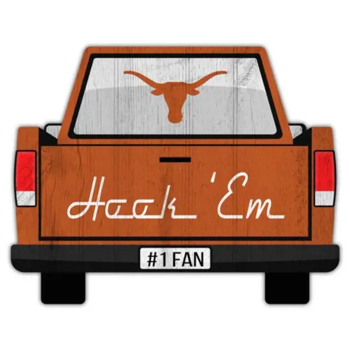 "Panneau découpé en forme de camion Texas Longhorns - 12\" ast"