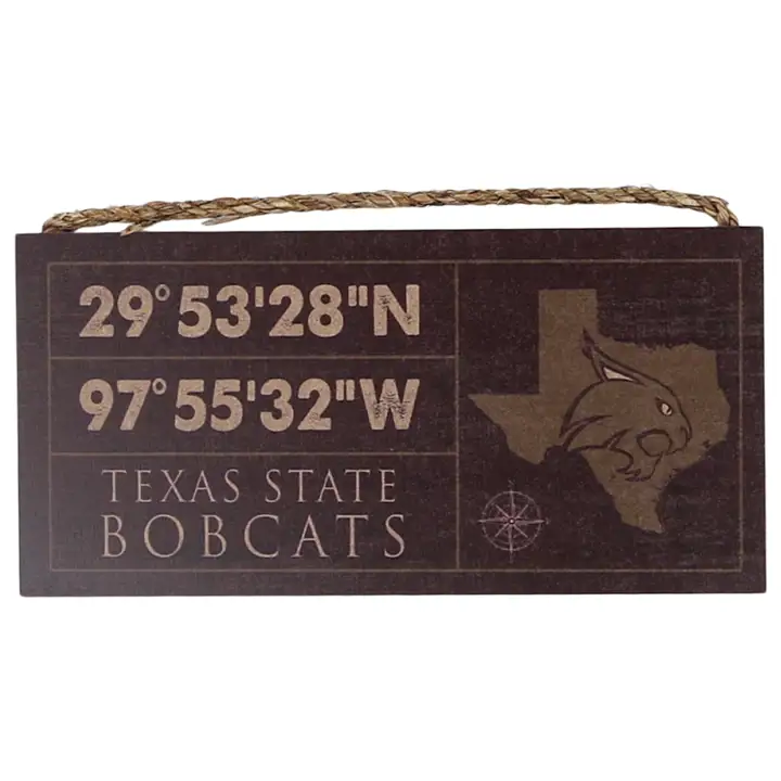 Panneau de coordonnées horizontales de l'État du Texas - 6 x 12 ast