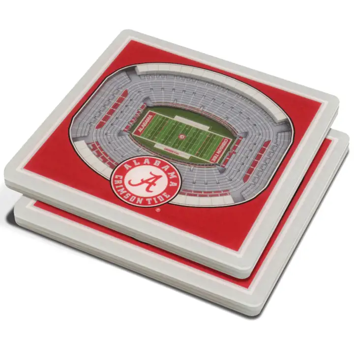 Sous-verre Alabama Crimson Tide 3D StadiumView Vous le fan ast