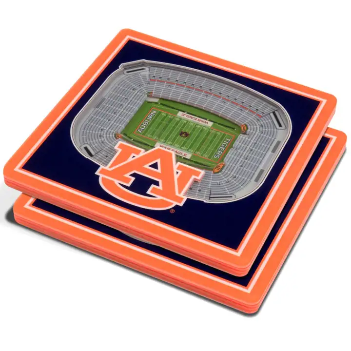 Sous-verre Auburn Tigers 3D StadiumView Vous le fan ast