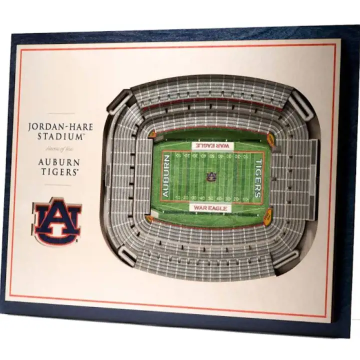 Auburn Tigers 5-Layer StadiumView WallArt Vous le fan ast
