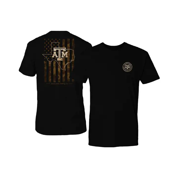 T-shirt drapeau camouflage Great State NCAA Texas A&M Aggies