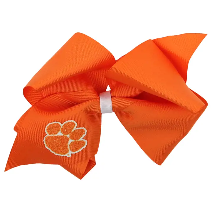 Grand nœud à paillettes Clemson Tigers