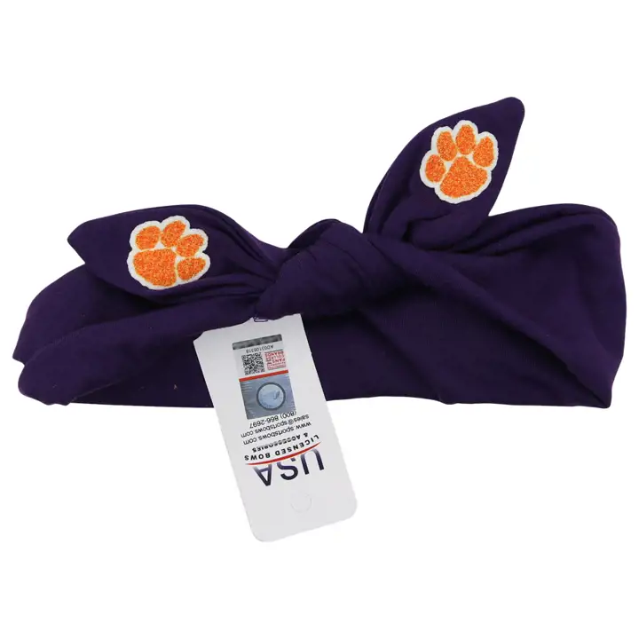 Bandeau en coton noué Clemson Tigers
