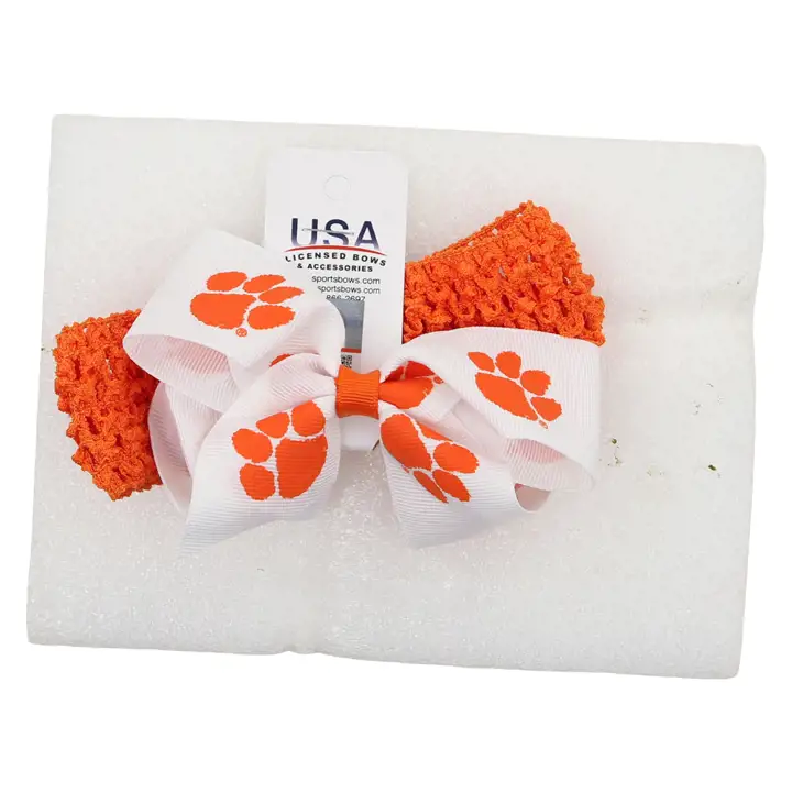 Bandeau au crochet Clemson Tigers avec logo