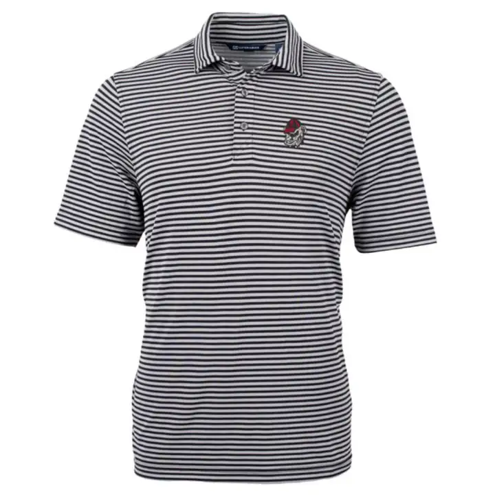 Polo Georgia Bulldogs NCAA Virtue à Rayures BLK/WHT