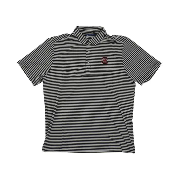 Polo NCAA Virtue Stripe South Carolina Gamecocks BLK/WHT