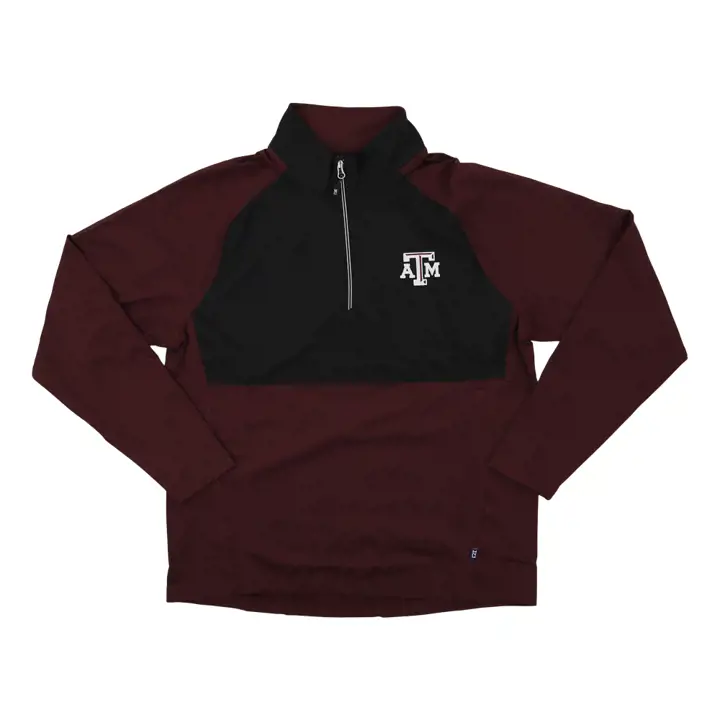 Haut à capuche 1/4 zip Texas A&M Aggies NCAA Virtue Colorblock MAR