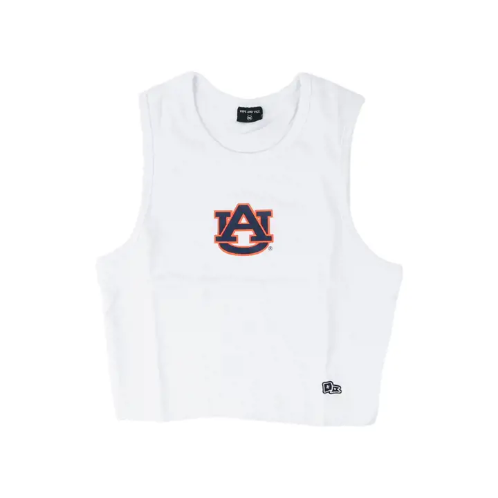 Auburn Tigers NCAA Débardeur court pour femme Hype & Vice blanc