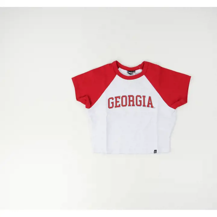T-shirt Femme NCAA Georgia Bulldogs Hype & Vice Homerun ROUGE