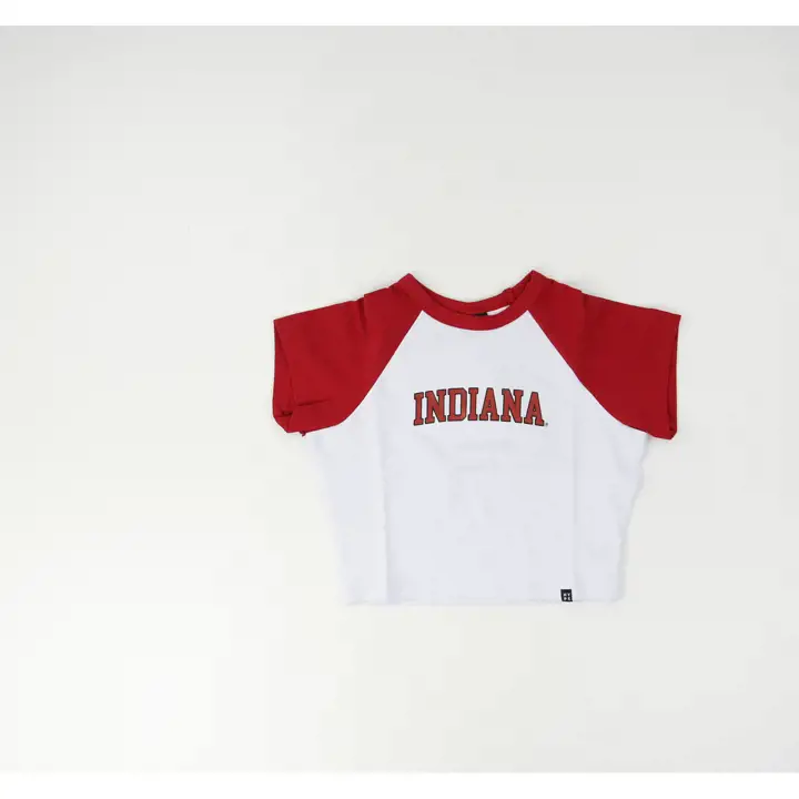 T-shirt Homerun pour femme Indiana Hoosiers NCAA Hype & Vice