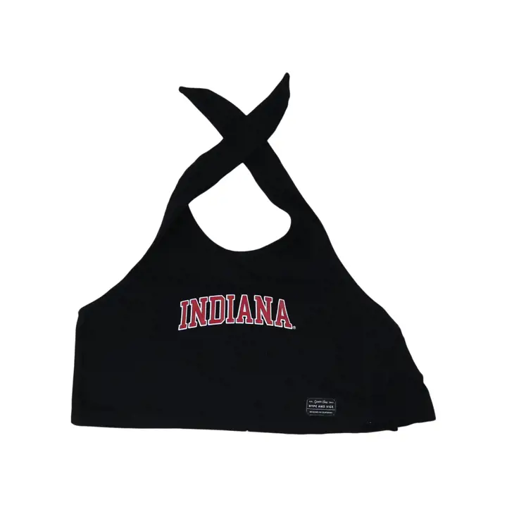 Haut de queue de bâche Indiana Hoosiers NCAA Femme Hype & Vice noir