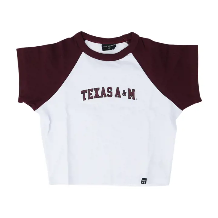 T-shirt Texas A&M Aggies NCAA pour femme Hype & Vice Homerun