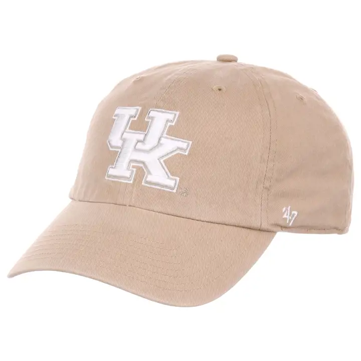 Kentucky Wildcats NCAA Casquette '47 Clean Up Kaki/Blanc