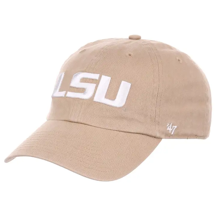 Casquette « Clean Up » L.S.U. NCAA kaki/blanc « 47 »