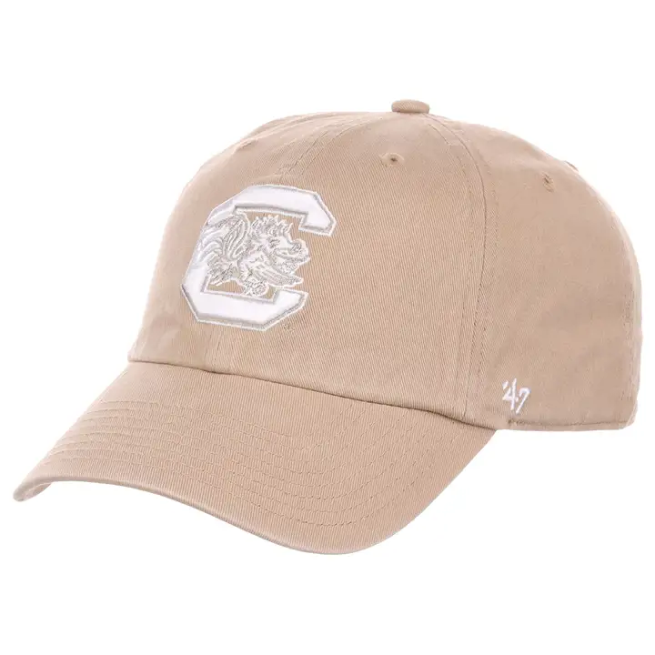 Casquette '47 Brand Clean Up South Carolina Gamecocks NCAA Kaki/Blanc