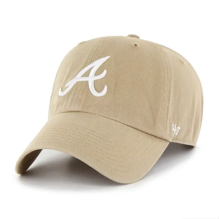 Casquette souple '47 Clean Up Atlanta Braves MLB kaki/blanche