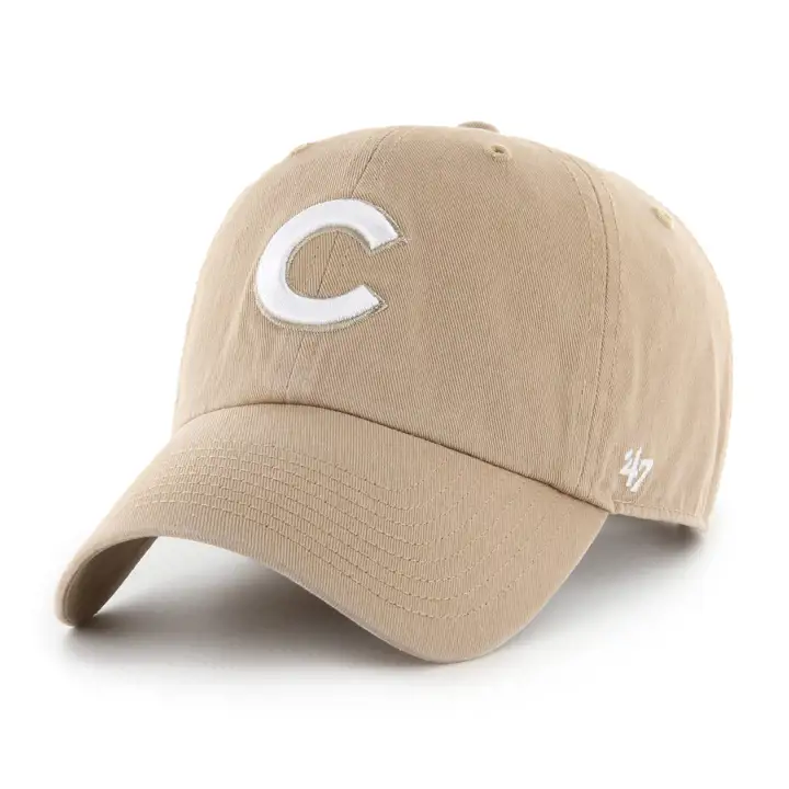 Casquette souple « Clean Up » des Cubs de Chicago MLB couleur kaki/blanc de la marque '47