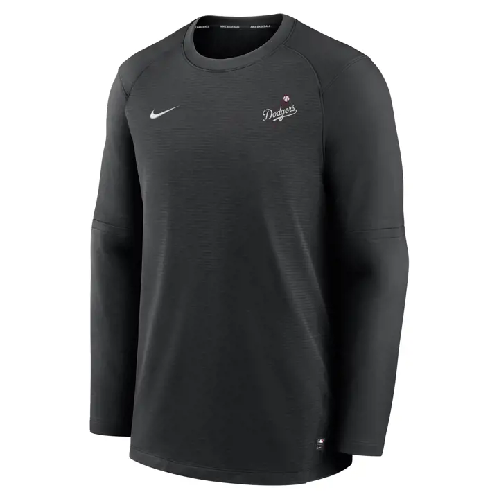 Los Angeles Dodgers MLB AC PG Crew LS Top BLK