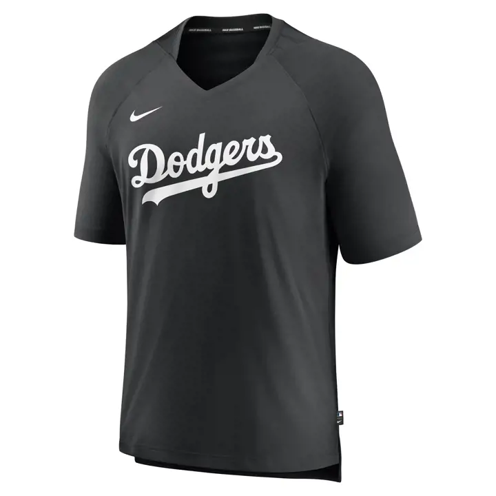 Haut d'entraînement MLB AC Pre-Game des Dodgers de Los Angeles, noir