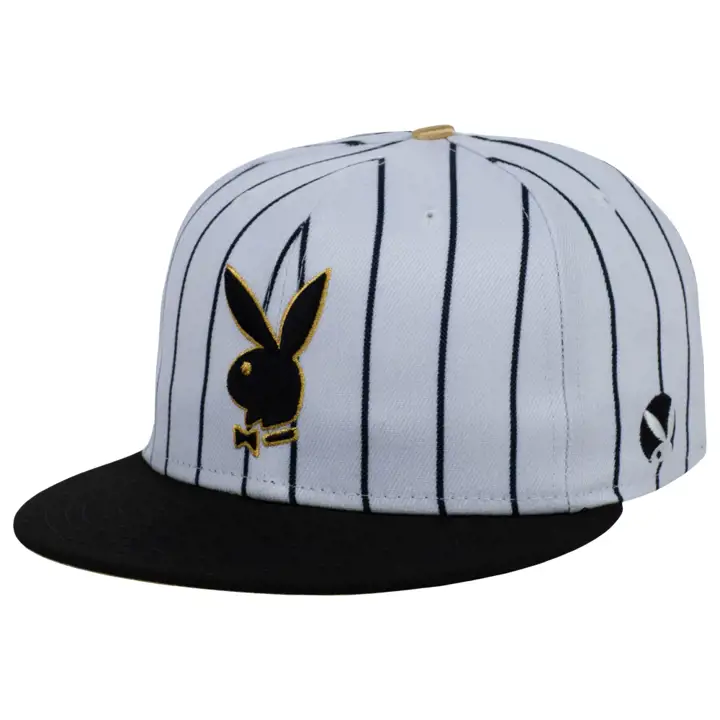 Playboy Gold Rush Rayures Étroites Blanc/Noir/Doré