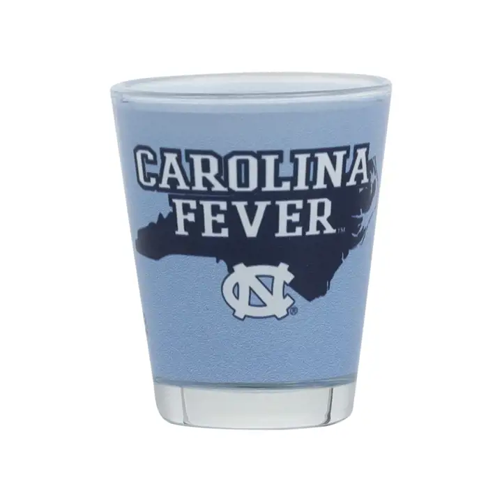 Verre à shot de 2oz d'État des Tar Heels de la Caroline du Nord