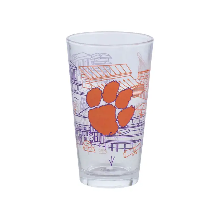 Verre mélangeur de 16 oz Campus des Clemson Tigers