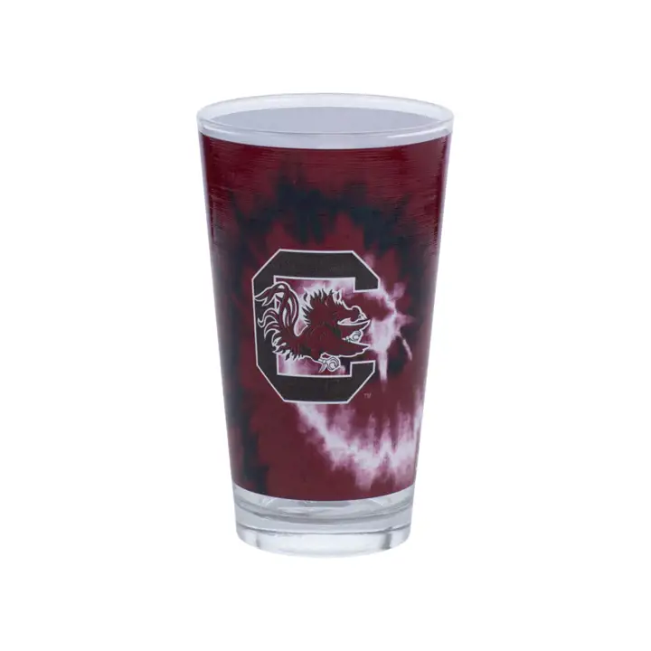 Verre mélangeur Tie Dye 16 oz des South Carolina Gamecocks
