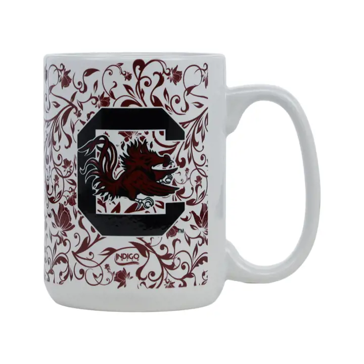 Mug à café floral 45 cl South Carolina Gamecocks