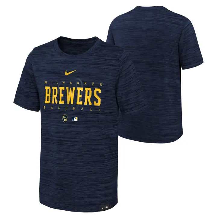 T-shirt enfant MLB Milwaukee Brewers Velocity 23 marine