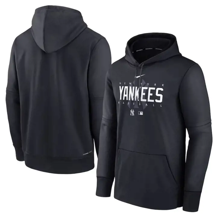 New York Yankees MLB Jeunesse AC Chandail à Capuche Avant-Match 23 bleu