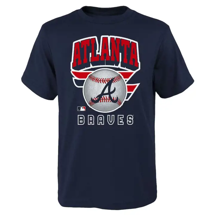 T-shirt jeune Atlanta Braves MLB Ninety-Seven 23 bleu marine