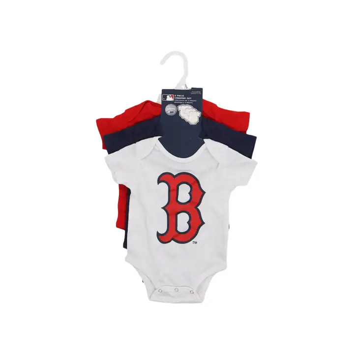 Ensemble de 3 articles pour nouveau-né Boston Red Sox MLB Joueur des ligues mineures rouge