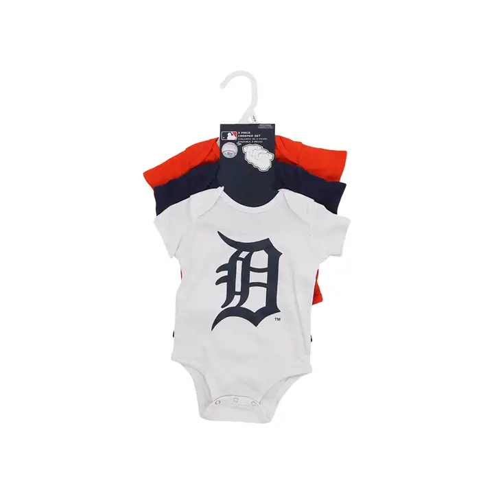 Ensemble de 3 grenouillères « Minor League Player » MLB des Tigers de Détroit pour nouveau-né