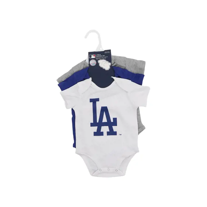 Los Angeles Dodgers MLB Lot de 3 ensembles pour bébé (joueurs des ligues mineures) b