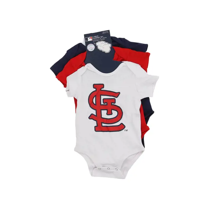 Lot de 3 pyjamas pour bébé St. Louis Cardinals MLB style joueur de ligue mineure