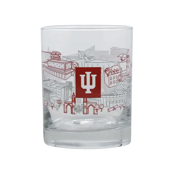 Verre à whisky de 414 ml Indiana Hoosiers Campus