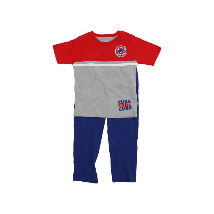 Ensemble t-shirt et pantalon de baseball pour enfant Chicago Cubs MLB rouge