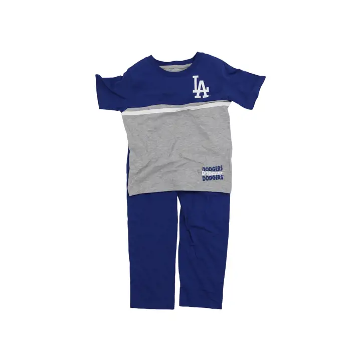Ensemble T-shirt et pantalon Los Angeles Dodgers MLB Kids Batter Box bleu