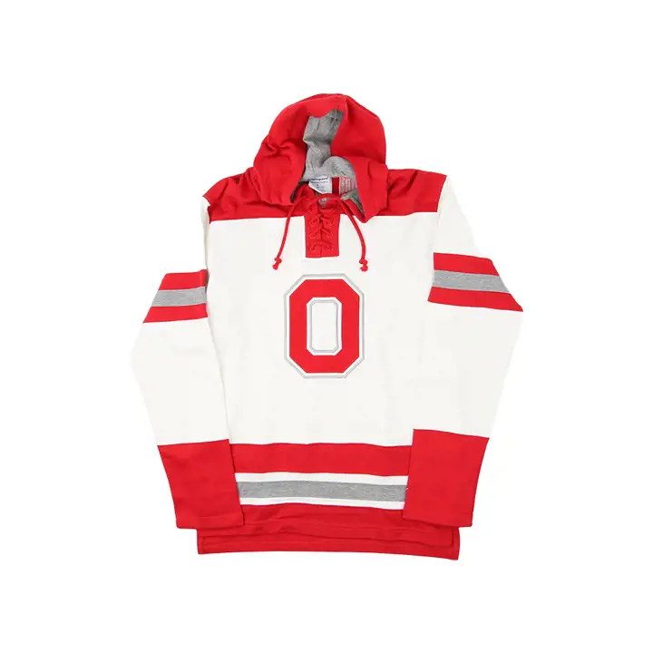 Chandail à capuchon de hockey NCAA Buckeyes d'Ohio State 22 blc/grs