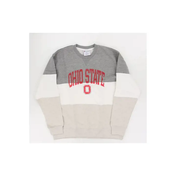 Sweat ras du cou Ohio State Buckeyes NCAA Colorblock Superfan 22 gris/h-o