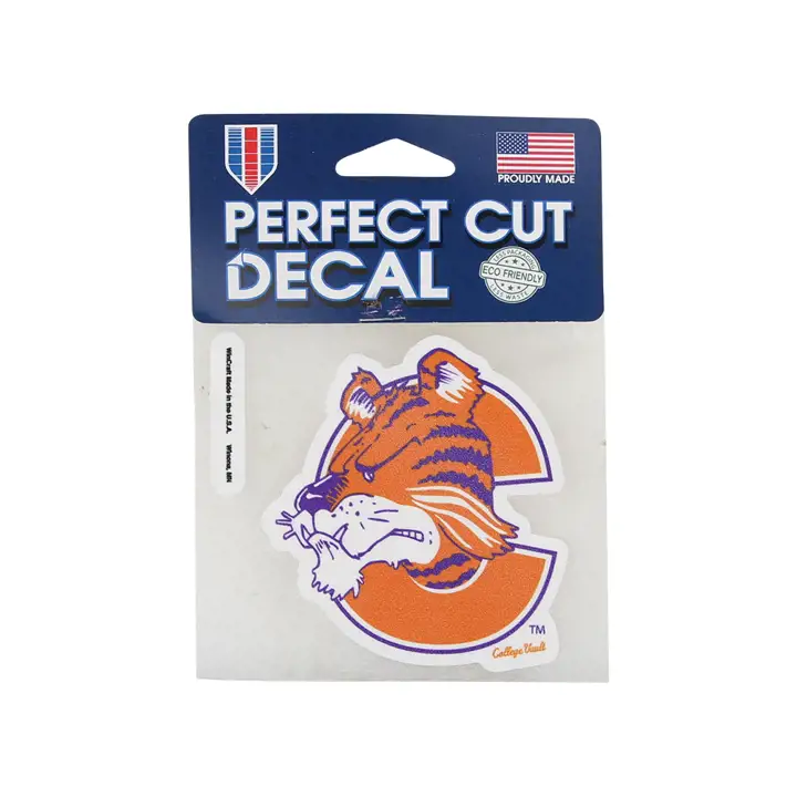 Autocollant découpé Clemson Tigers 10x10cm - Vault ast