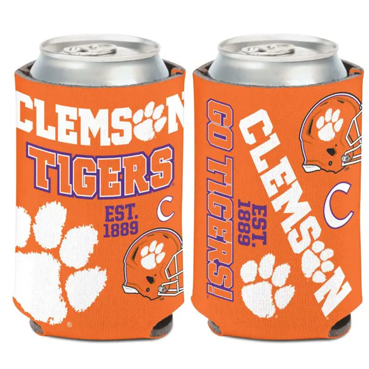 Clemson Tigers Canette Coozie - Motif dispersé