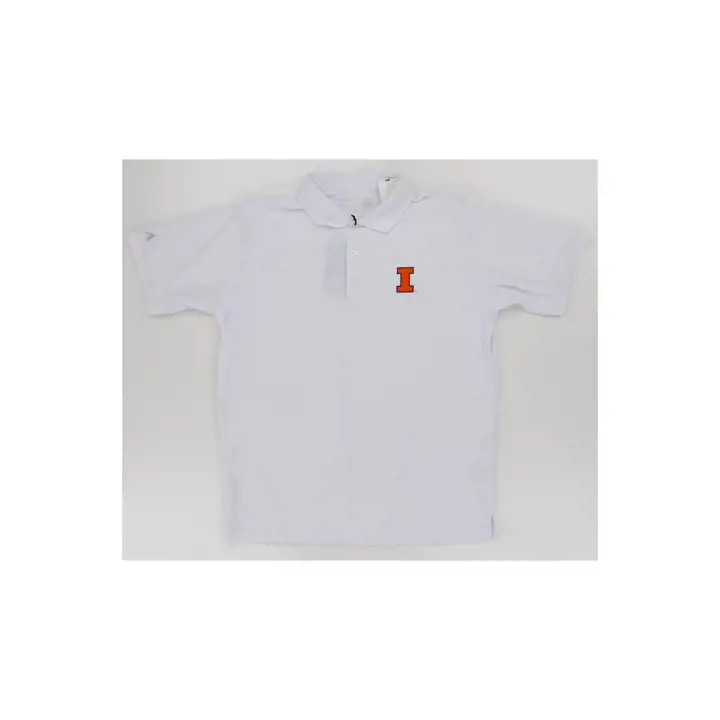 Polo en piqué Legacy NCAA Illinois Fighting Illini Blanc