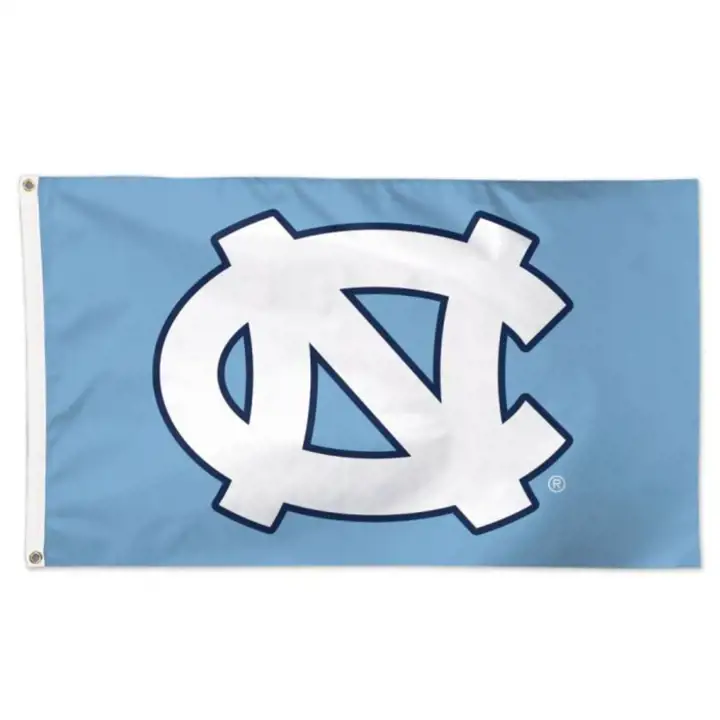 Drapeau d'équipe 3x5 des Tar Heels de la Caroline du Nord lbl