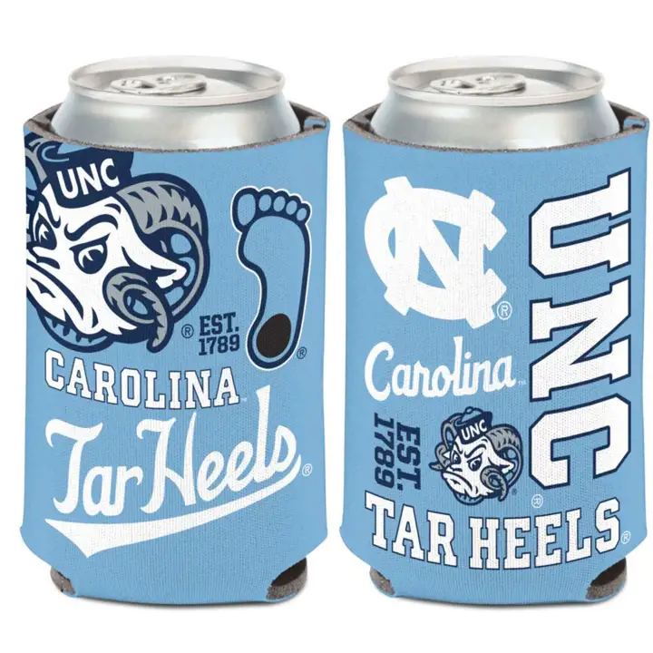Can Coozie Carolina Tar Heels - Motif à pois