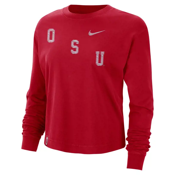 T-shirt manches longues ample Ohio State Buckeyes NCAA pour femme 23