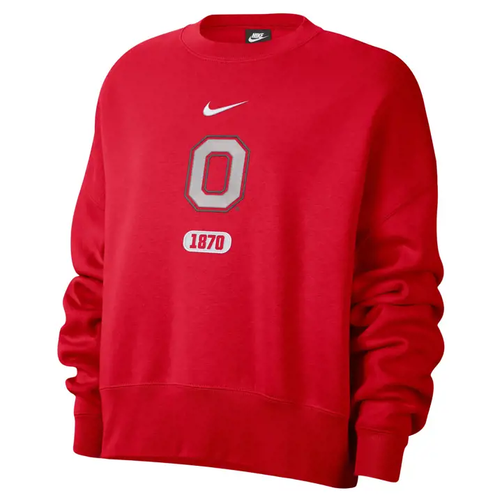 Ohio State Buckeyes W Nike Everyday Campus Crew rouge