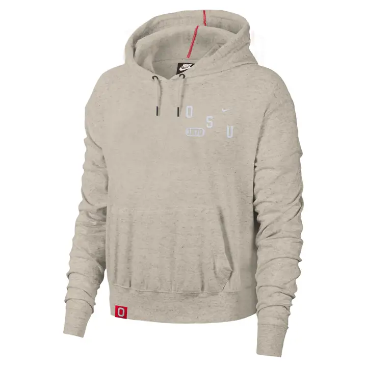 Ohio State Buckeyes NCAA Sweat à Capuche Femme Gym Vintage 23 Crème